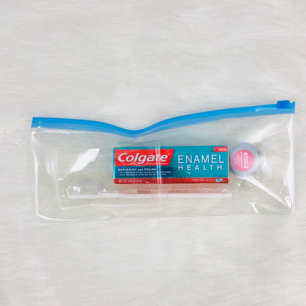 New! Oral Hygiene Travel Set Colgate Enamel Mint
